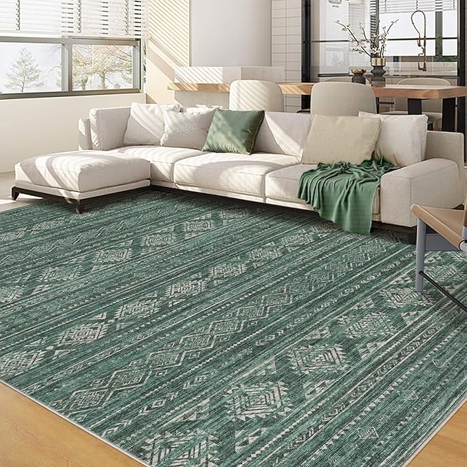 Nakagishi 8X10 Area Rugs Living Room: Washable Boho Large Neutral Modern Soft by NakagishiAreaRug