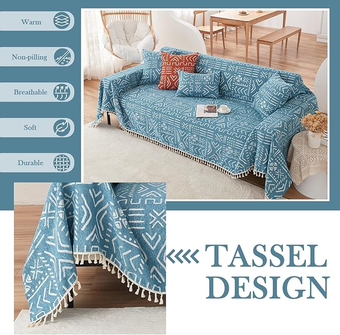 HANDONTIME Turquoise Couch Protector - Image 4