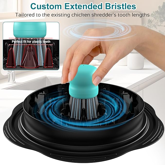 Mini Dish Brush for Cleaning Chicken Shredder, Palm Brush Dish Scrubber - Image 3