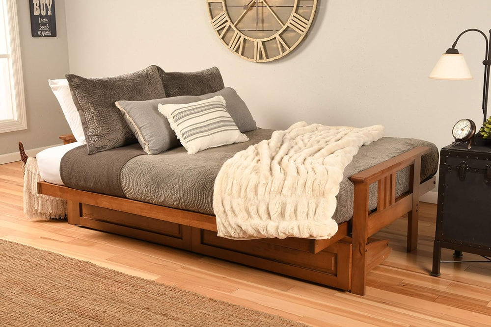 Kodiak Furniture Monterey Futon Set with Storage Drawers, with Barbados Base ...