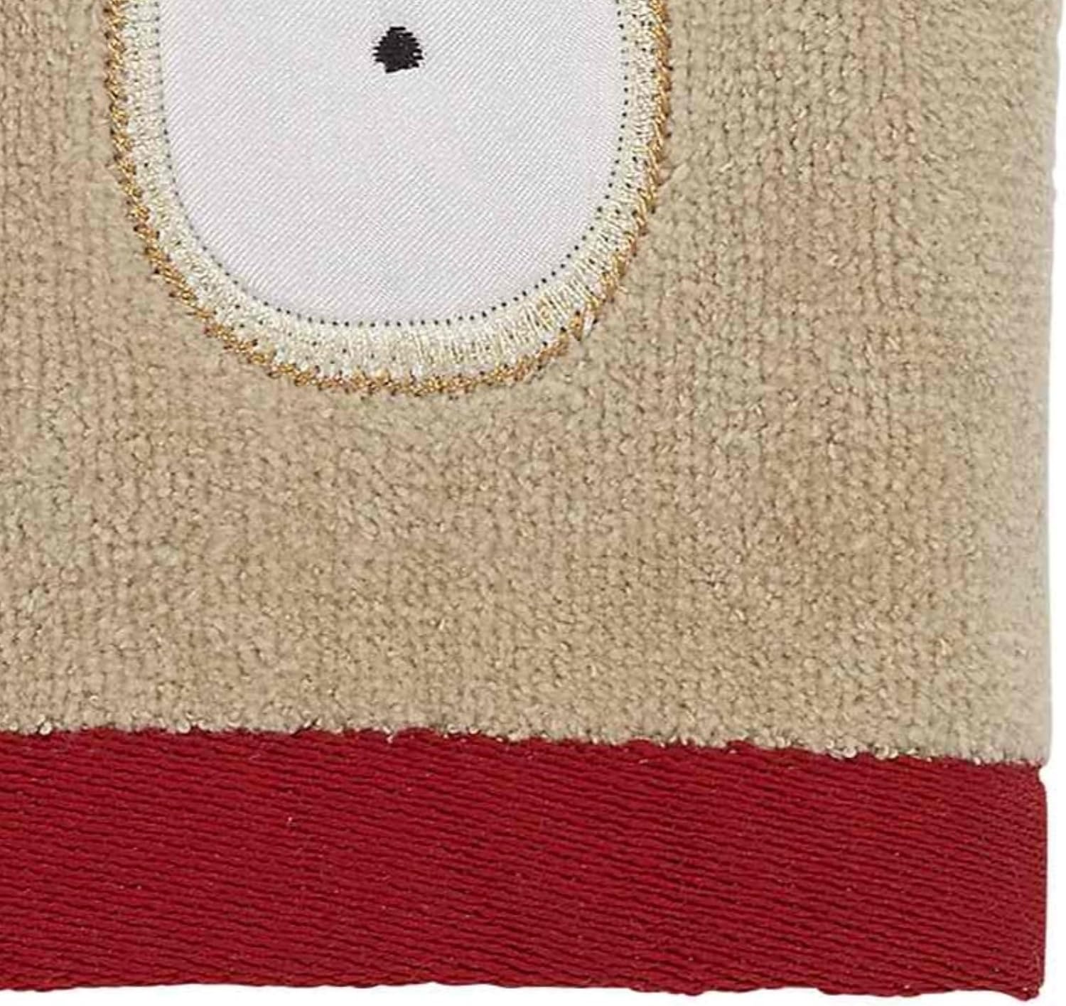 Avanti Linens - Fingertip Towels, Soft & Absorbent, Embroidered, Christmas Decorations, Set of 4 (Snowmen Gathering Collection)