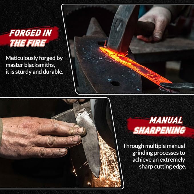 MDHAND Butcher Knife Set, Sharp Meat Cleaver Knife & Bone Chopper Knives ...