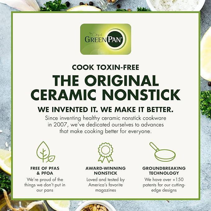 GreenPan Rio Healthy Ceramic Nonstick 16 Piece Cookware Pots and Pans Set - Image 8