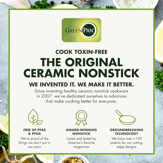GreenPan Rio 16 Piece Cookware Pots and Pans Set, Hard Anodized Healthy Ceramic - Image 9