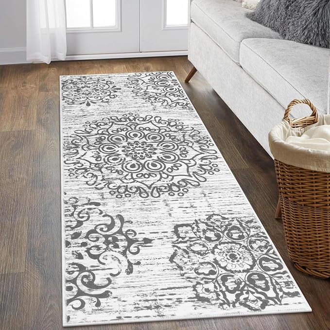 HEBE Hallway Runner Rug 2'x5' Washable Vintage Distressed Area Rugs Non Slip - Image 8