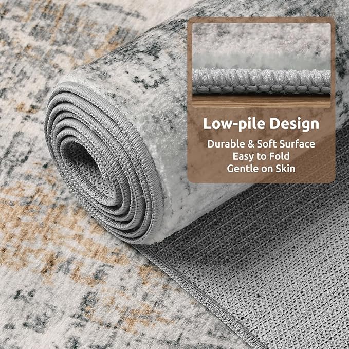 5 x 7 Area Rugs for Living Room, Machine Washable Non Slip Rug Ultra Soft Low - Image 4