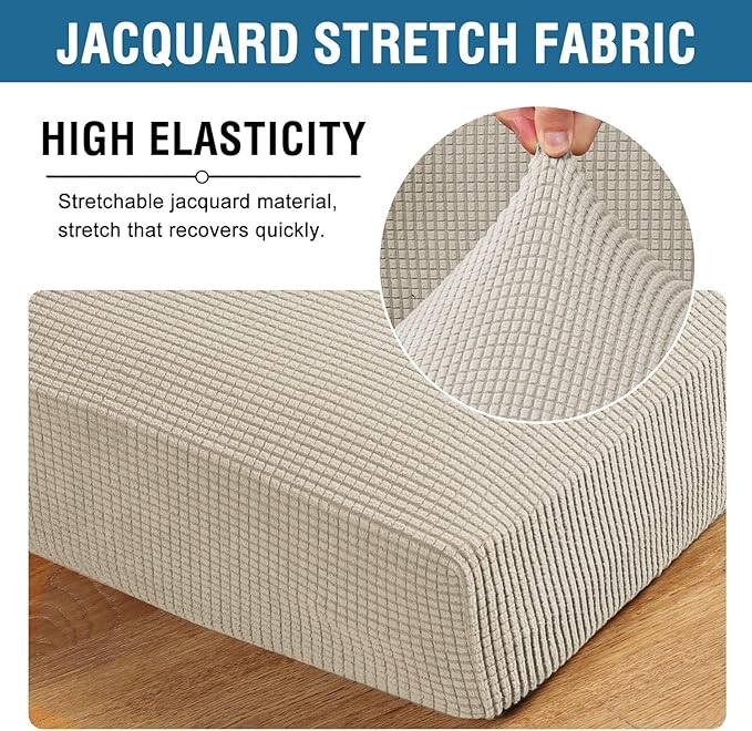 H.VERSAILTEX Super Stretch Individual Seat Cushion Covers Sofa Covers Couch - Image 4