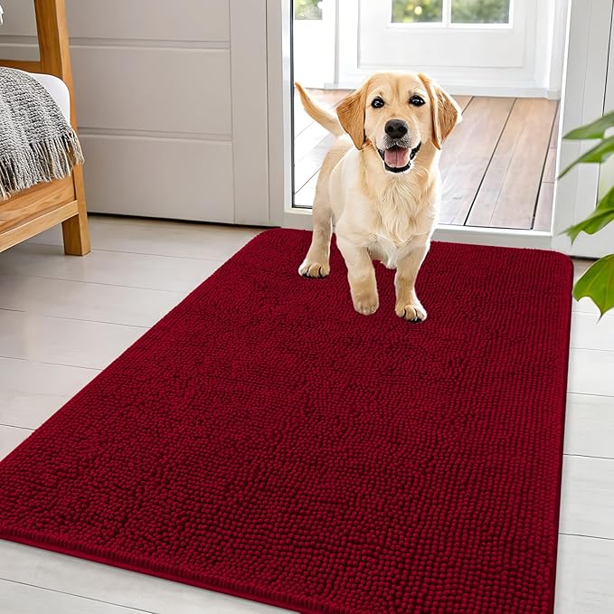 OLANLY Dog Door Mat for Muddy Paws 44x32, Absorbs Moisture and Dirt, Absorbent by OLANLY
