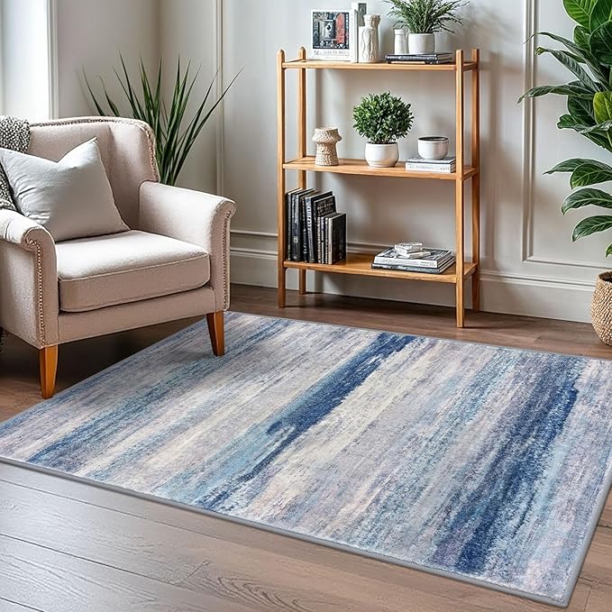 KOZYFLY 3x5 Rug Modern Ombre Living Room Area Rug, Washable Rugs - Image 7