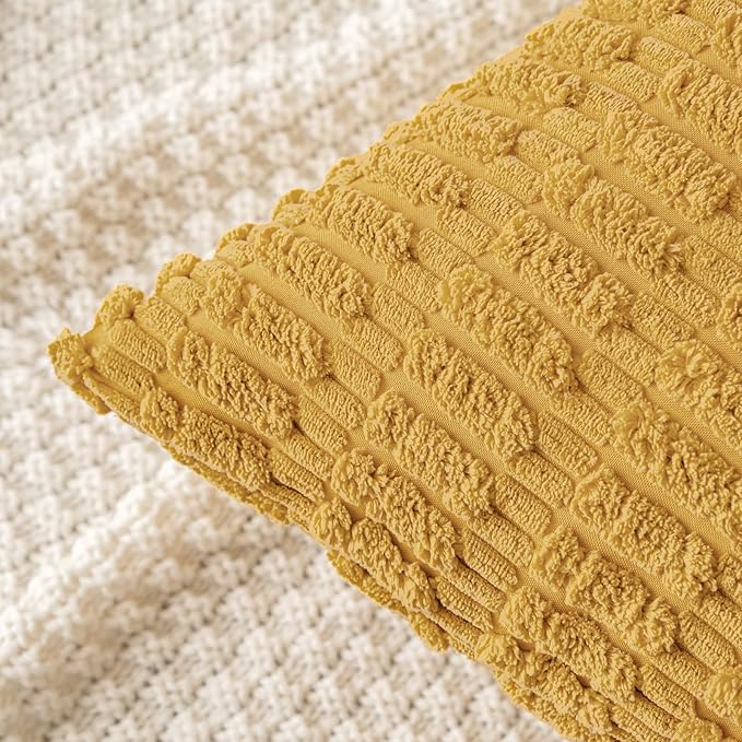 MIULEE Pack of 2 Corduroy Decorative Throw Pillow Covers 18x18 Inch Soft Boho - Image 2
