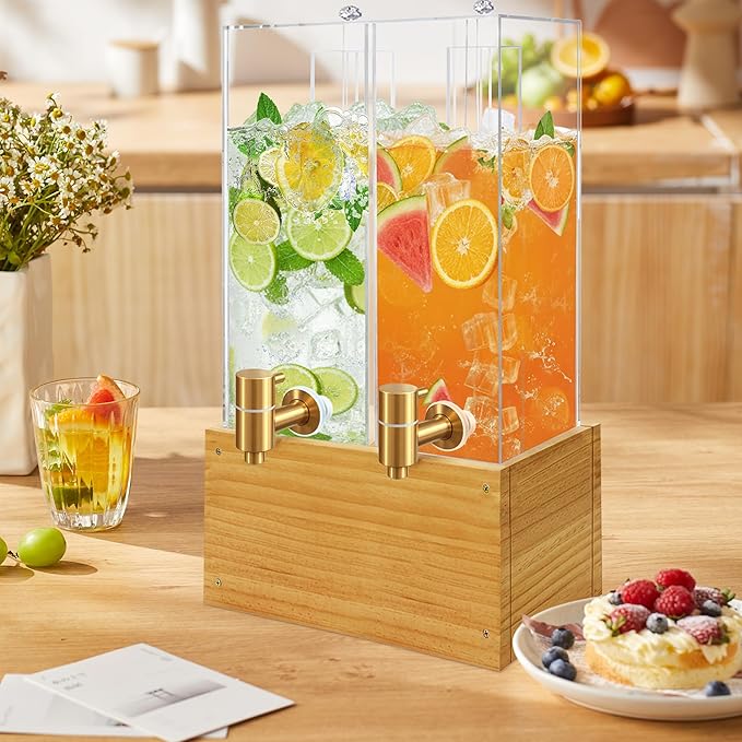 2 Pack 2 Gallon Large Drink Dispenser, Drink Dispenser