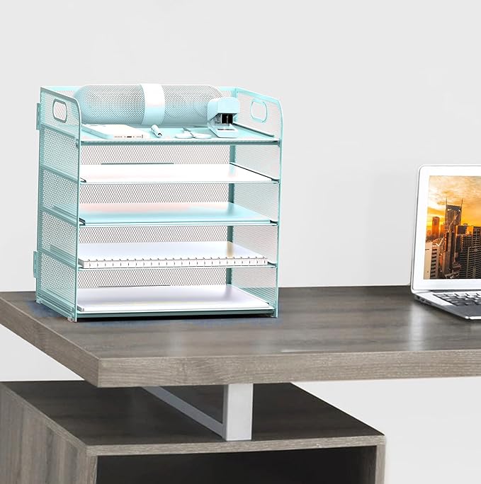 Letter Tray Paper Organizer 5-Tier Desk Organizer File Organizer Paper Holder - Image 5