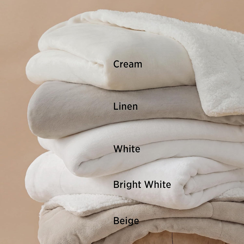 Bedsure GentleSoft Sherpa Fleece Twin Size Blanket for Couch, Non-Heated, Thi...