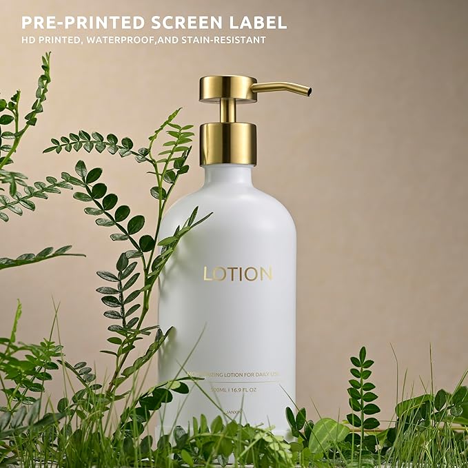 Glass Soap Dispenser Bathroom Set by Janxin, Foaming Kitchen soap Dispenser - Image 3