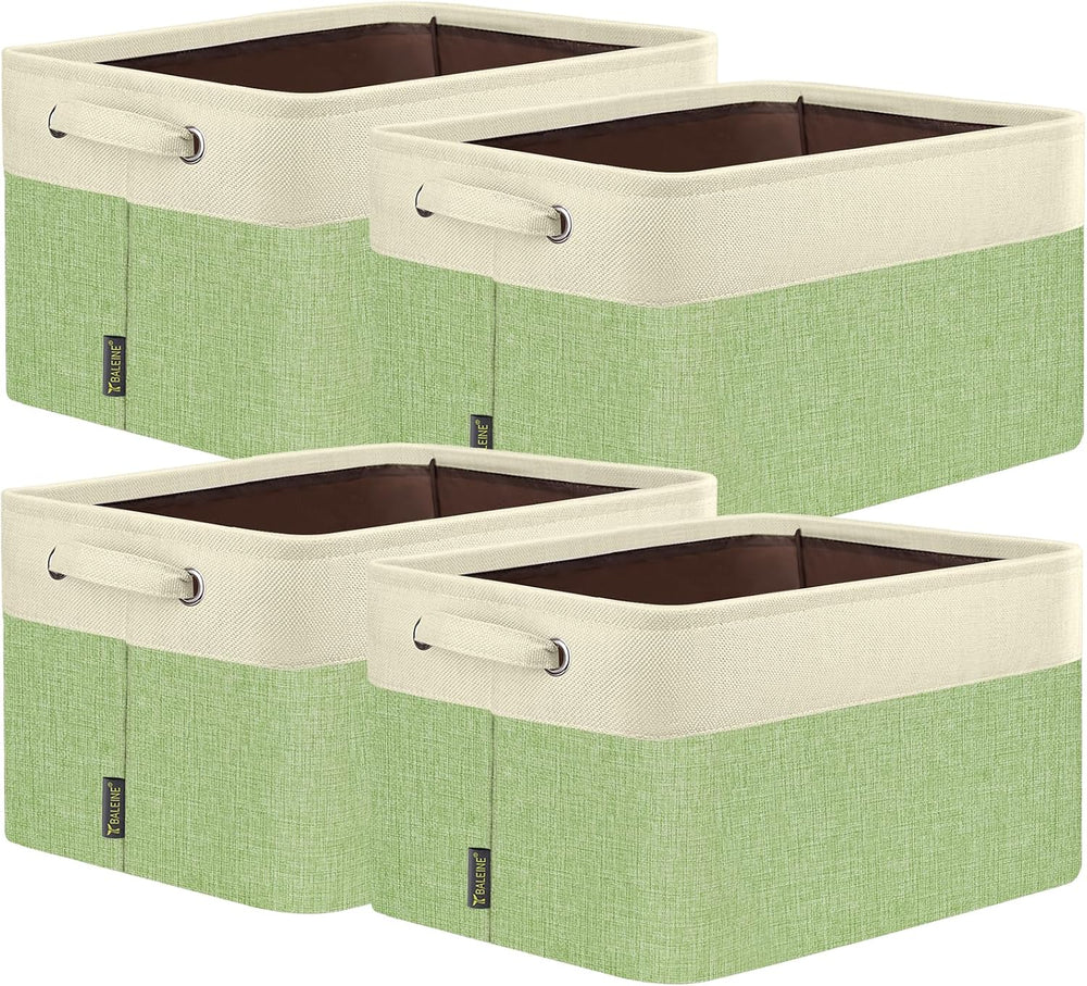 BALEINE 4 Pack Fabric Closet Storage Bins