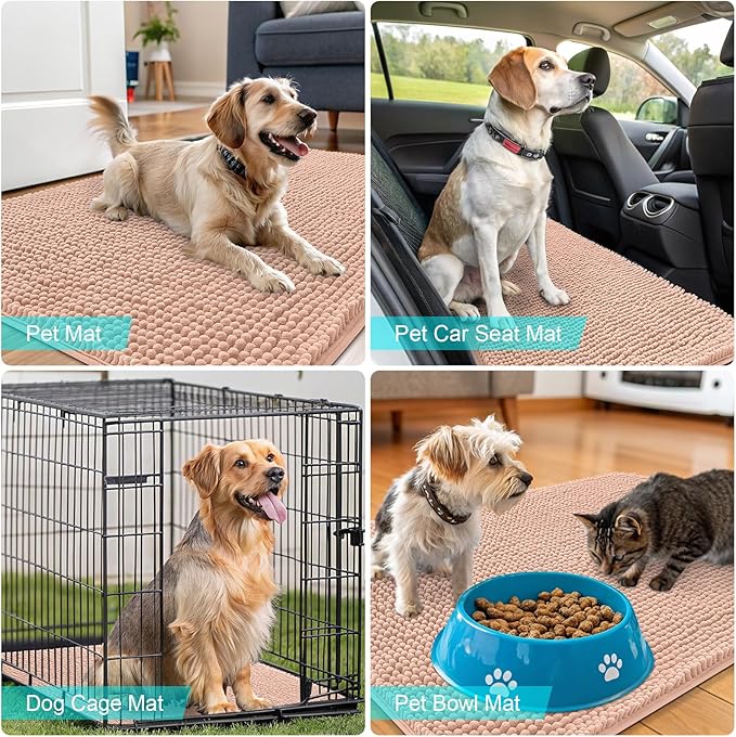 OLANLY Dog Door Mat for Muddy Paws 32x20, Absorbs Moisture and Dirt, Absorbent - Image 7
