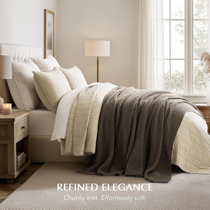 EVERGRACEHOME Chunky Chenille Knit Throw Blanket - Image 4