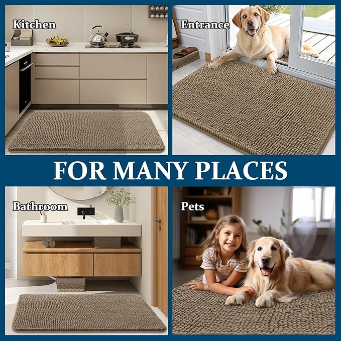 OLANLY Dog Door Mat for Muddy Paws 44x24, Absorbs Moisture and Dirt, Absorbent - Image 8