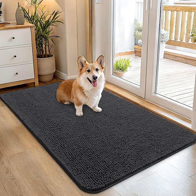 OLANLY Dog Door Mat for Muddy Paws 45x27, Absorbs Moisture and Dirt, Absorbent by OLANLY