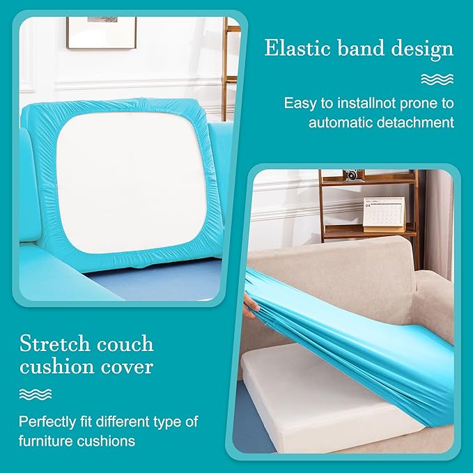 12 Pcs Stretch Patio Cushion Covers, Outdoor Couch Covers Replacement, Outdoor - Image 5