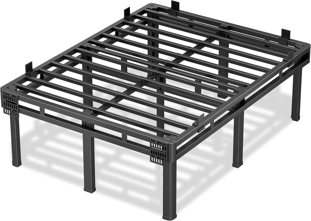 Superay Queen Bed Frame, 18 inch Metal Bed Frame & Box Spring 2 in 1 Design