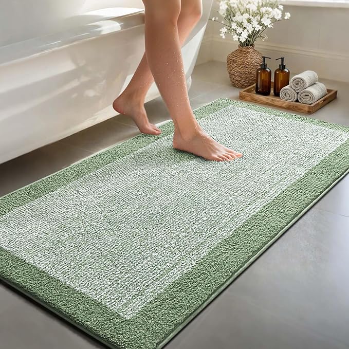 60x24 Long Bathroom Rugs Washable Non Slip, Soft Absorbent Quick Dry Mats by Unknown