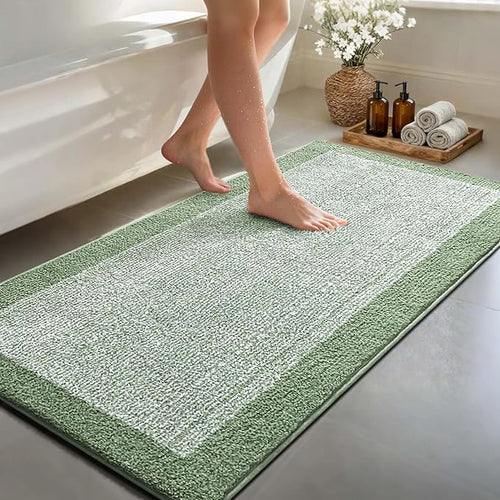 60x24 Long Bathroom Rugs Washable Non Slip, Soft Absorbent Quick Dry Mats by Unknown