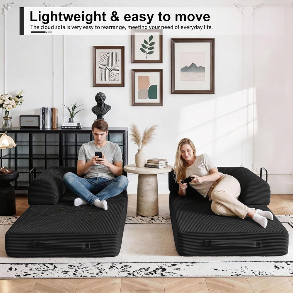JJJ 63 inch Boneless Sofa Bed Sleeper Couch