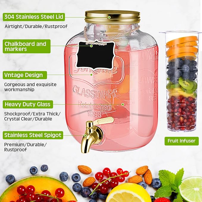 Lallisa 3 Pcs 2.5 Gallon Beverage Dispensers - Image 5