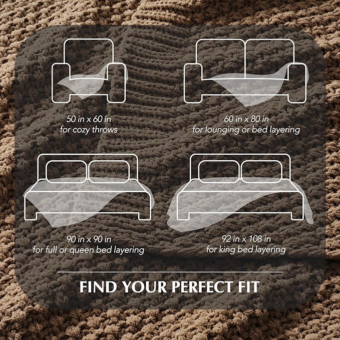 EVERGRACEHOME Chunky Chenille Knit Throw Blanket - Image 8