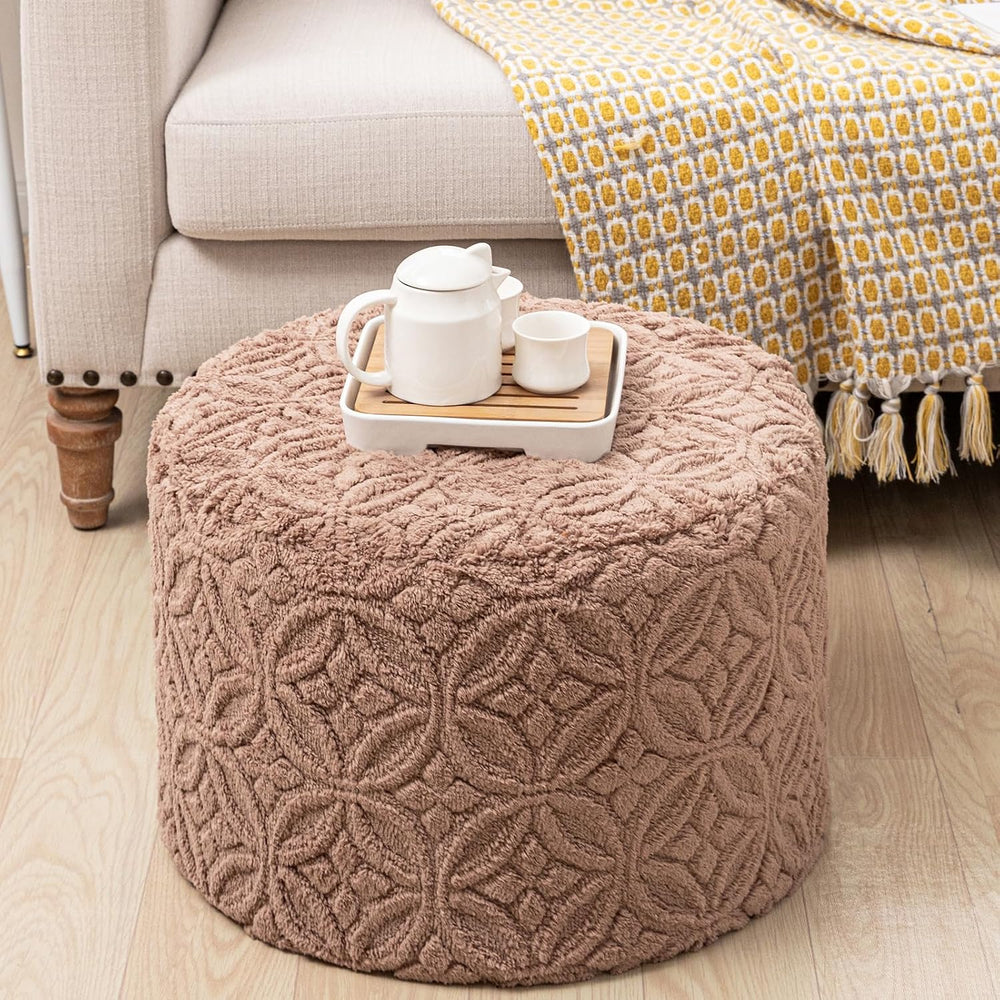 Functional Ottoman Pouf – Ergonomic Ottoman Foot Rest for Couch (Coffee, 20x2...