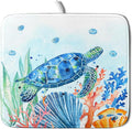 Giwawa Sea Turtle Dish Drying Mat 16x18in Watercolor Blue Tortoise Dish Drainer by Giwawa