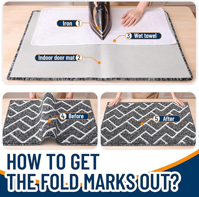 OLANLY Front Door Mat, Non-Slip Rubber Backing, Dirt Resistant and Absorbent - Image 7