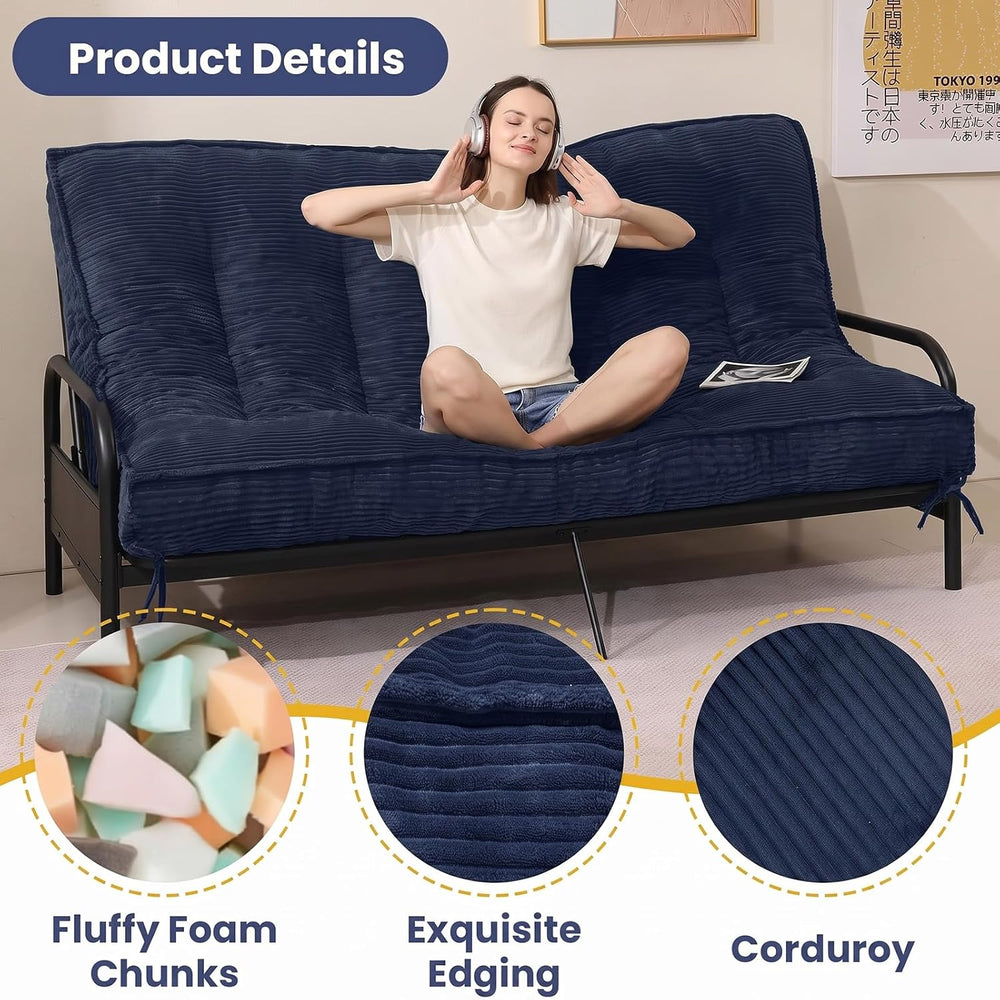 JUIKURY 8" Futon Mattress Queen Size, Thick Futons Sofa Couch Bed Sleepe...
