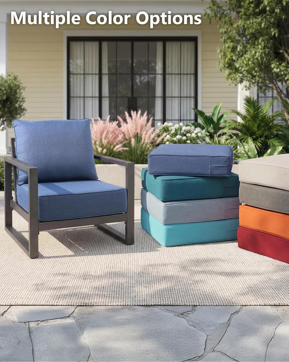 6" Thick Outdoor Cushion, 22"*24"*6" Patio Furniture Cush...