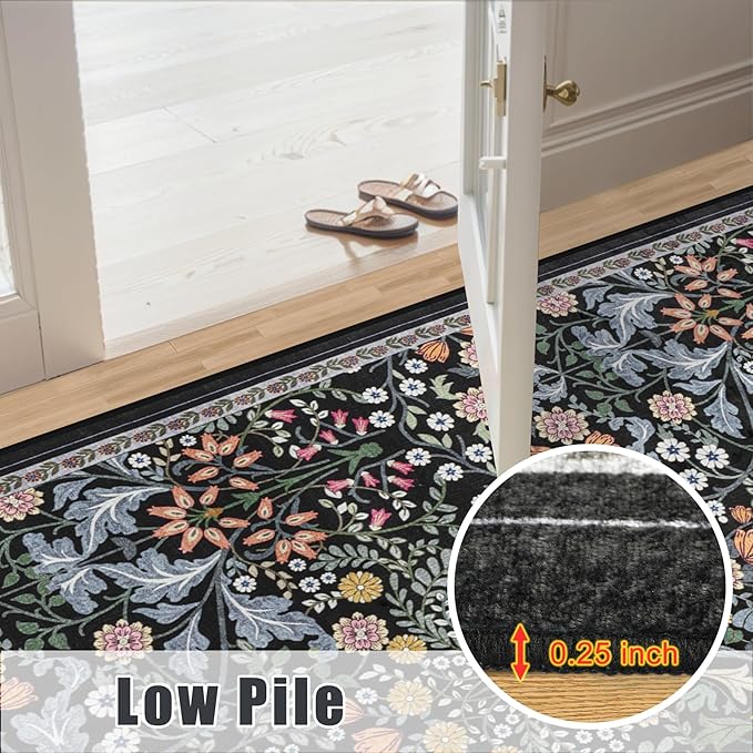 Runner Rug for Entryway: 2.6x8 Kitchen Rugs Non Slip Washable Ultra-Thin Soft - Image 9