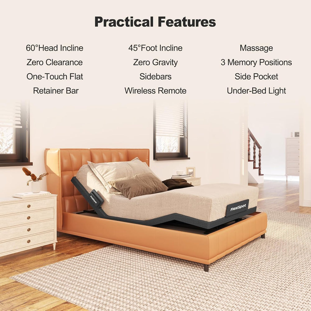FLEXISPOT Twin XL Adjustable Bed Base with Massage