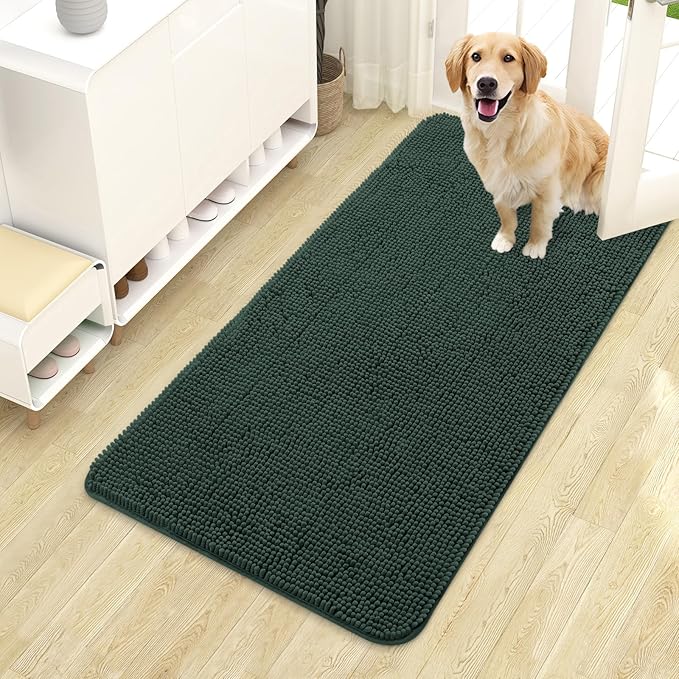 OLANLY Dog Door Mat for Muddy Paws 44x24, Absorbs Moisture and Dirt, Absorbent by OLANLY