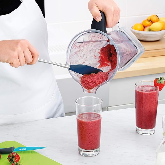 Tovolo Jar Spatula Silicone Long Stainless Steel Handle Scraper Spatula Deep - Image 4