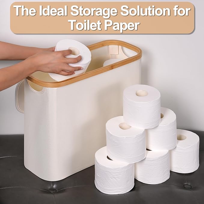 efluky Toilet Paper Basket 28L, Toilet Paper Holder - Image 6