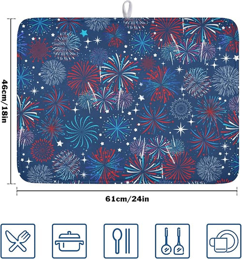 4th of July Patriotic Dish Drying Mat - Image 2