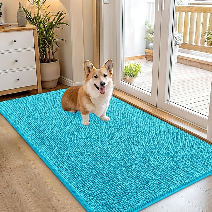 OLANLY Dog Door Mat for Muddy Paws 54x32, Absorbs Moisture and Dirt, Absorbent by OLANLY