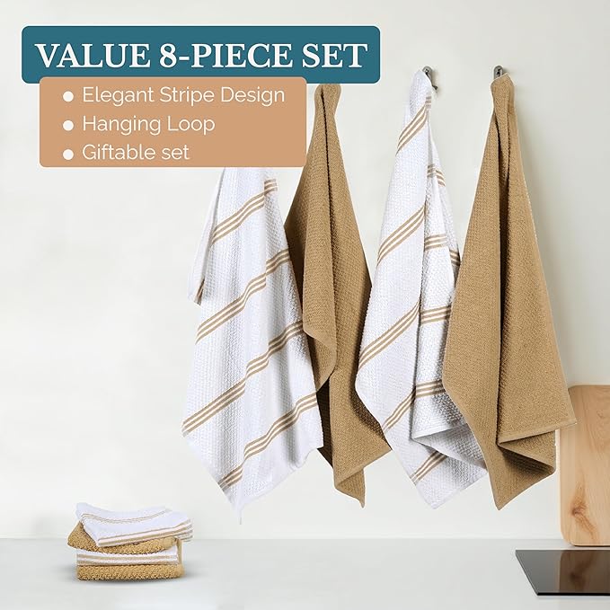 Casa Platino Kitchen Dish Cloths and Dish Towels, Soft and Stylish Helpers - Image 5