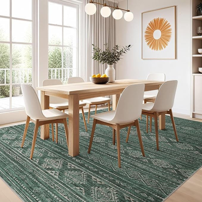 Nakagishi 8X10 Area Rugs Living Room: Washable Boho Large Neutral Modern Soft - Image 6