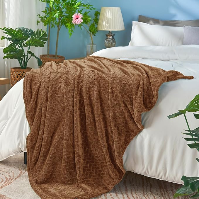 inhand Chocolate Brown Fleece Throw Blanket - Image 7