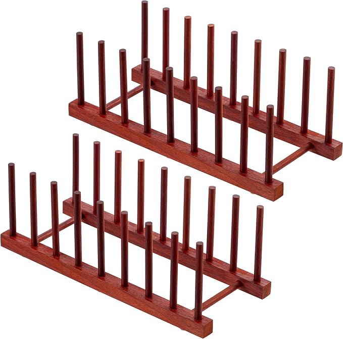 HBlife 2pcs Rosewood Wooden Dish Drying Rack by HBlife