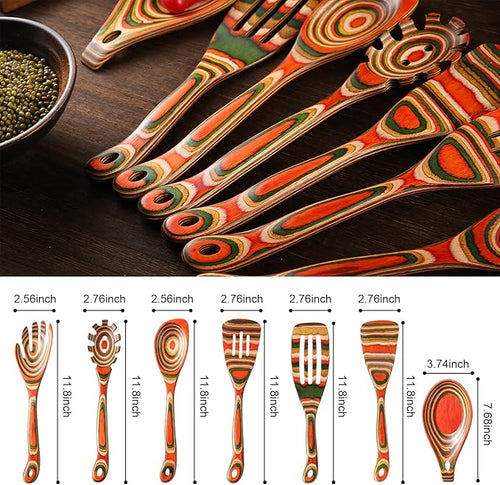 7Pcs Pakkawood Kitchen Utensils Set - Image 2