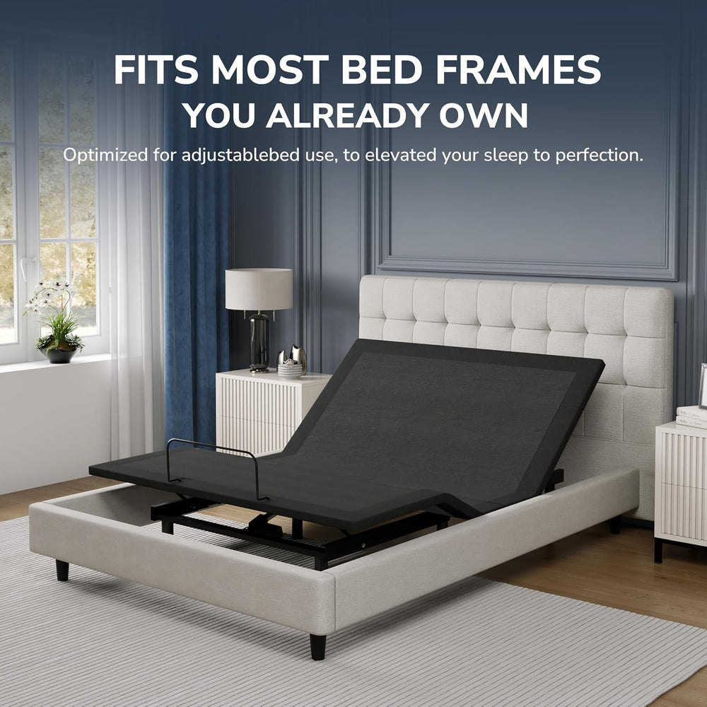 EGOHOME Adjustable Bed Frame Full and 14" Cooling Memory Foam Mattress