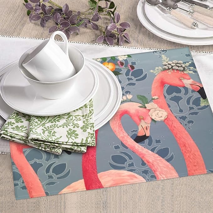 Flamingo Flowers Dish Drying Mat 16x18 Inch, Microfiber Absorbent Fast Dry Mat - Image 7