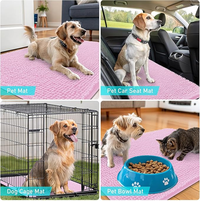 OLANLY Dog Door Mat for Muddy Paws 47x24, Absorbs Moisture and Dirt, Absorbent - Image 7